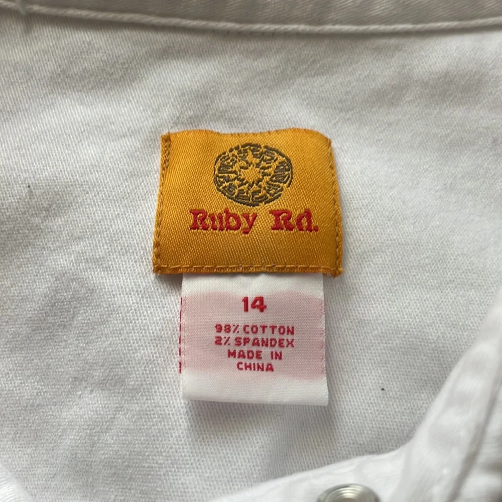 Ruby Rd white Jean jacket size 14 - Picture 2 of 4